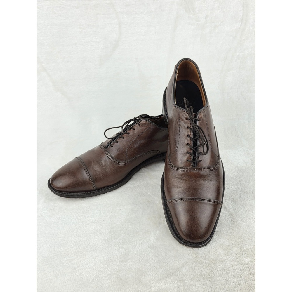 Allen Edmonds Park Avenue Cap Toe Oxford Mens 10.5 B Narrow Brown Made in USA